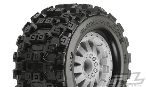 pro  badlands mx  tires mounted    wheels rc car action