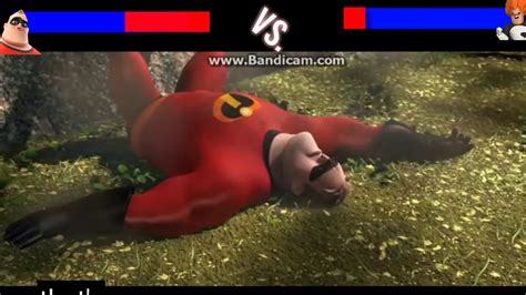 Bob Mr Incredible Vs Buddy Syndrome With Healthbars