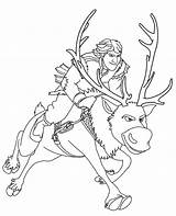 Coloring Sven Kristoff Frozen Pages Topcoloringpages Print sketch template
