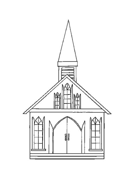 coloring page   church building  svg design file