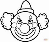 Coloring Face Pages Clown Clowns Printable Drawing Supercoloring Paper sketch template