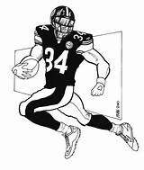 Coloring Steelers Pages Nfl Football Player Pittsburgh Lacrosse Ben Big Getcolorings Template Color sketch template