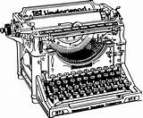 Typewriter Clip sketch template