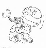 Robot Skye Kleurplaat Hond Robo Everest Zoomer Pup Nickelodeon Getcolorings sketch template