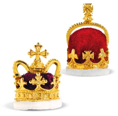 british coronation crowns set kings  queens royal