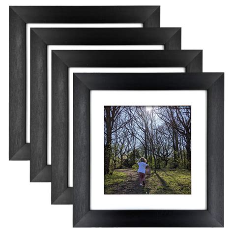 black square photo frame set    mounts  natural living