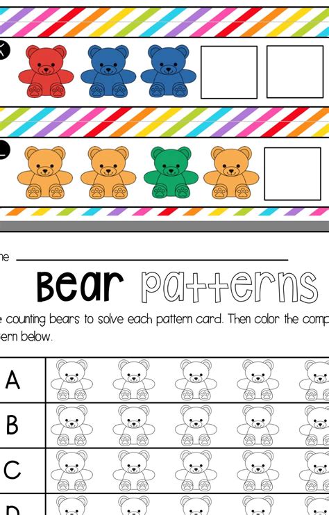 pin  connie wentz     preschool card patterns literacy