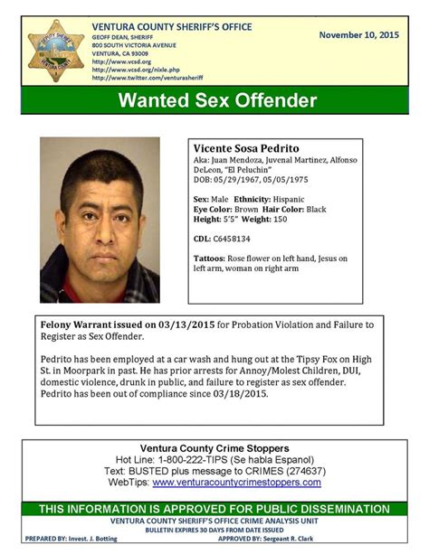 Local Sex Offender Wanted For Probation Violation And