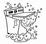 Washing Machine Coloring Pages Laundry Template sketch template