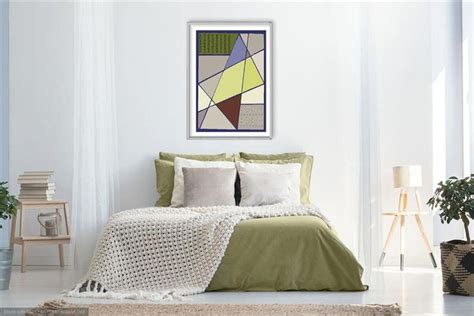 modern geometric triangles printable abstract mid century etsy home decor interior design