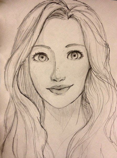 cute girl face drawing realistic drawing skill