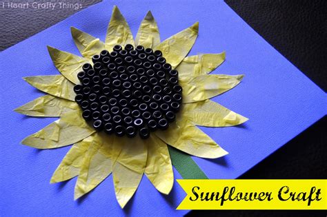 sunflower craft  heart crafty