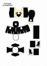 Fnaf Puppet Freddy Papercraft 3d Five Nights Puppets sketch template