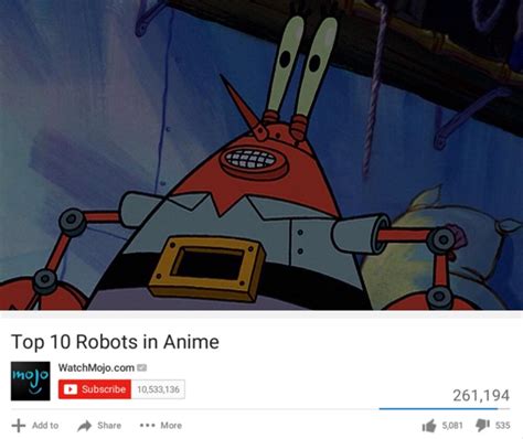 top ten robots  anime top  anime list parodies   meme