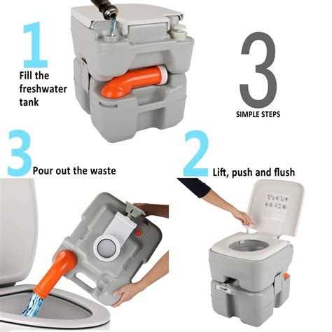 buy vingli upgraded portable sink  toilet combo  contained  gal hand washing station