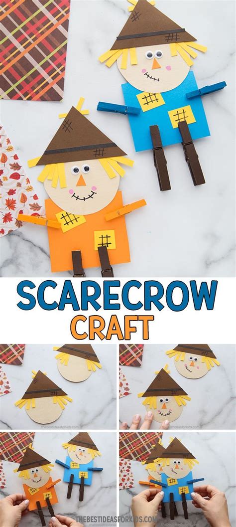scarecrow craft   printable template   ideas  kids