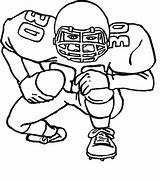 Football Coloring Pages Printable Player Kids sketch template