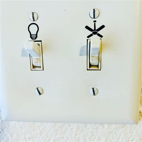 light switch fan switch labels pack    etsy