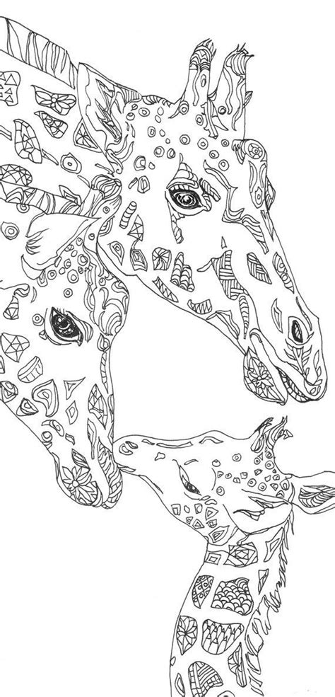 coloring pages giraffe printable adult coloring book clip art hand