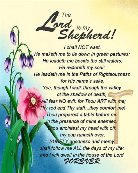 The Lord Is My Shepherd Prayer Jesus Christ Plaques Frames