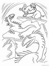 Ice Age Dinosaurs Dawn Coloring Cartoons Pages Angry Roar Loud Mother sketch template