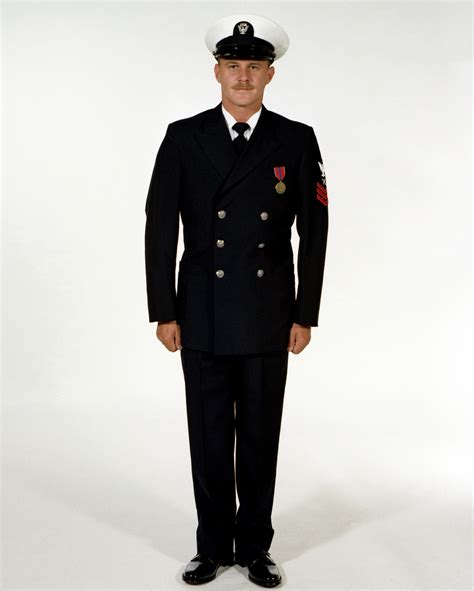 uniform full dress blue navy enlisted men ranks