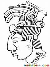 Mayas Colorear Dibujosa Rostro Aztecas Aztec Dioses Glifos Símbolos Civilizacion Mayan Guatemala Civilización Olmeca Malesider Tatoveringer Raves Indisk Kriger Mexikansk sketch template