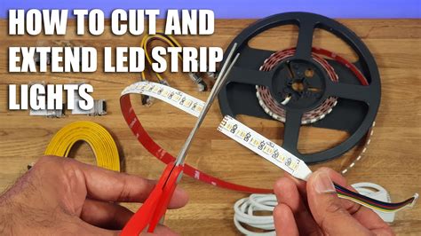cut led strip lights  extend easiest method  youtube