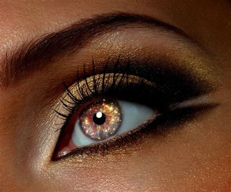 Brown Eye Glitter Gold Green Image 88414 On
