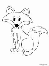 Fox Coloring Pages Cartoon Baby Cute Colouring Kids Foxes Color Arctic Red Head Sheet Animal Printable Template Getcolorings Print Power sketch template