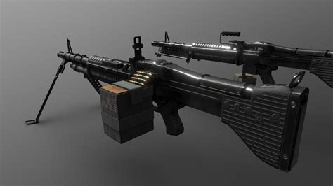 machine gun vietnam war    model  kingy  sketchfab