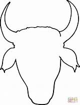 Cow Outline Head Coloring Drawing Pages Printable Deer Outlines Getdrawings sketch template