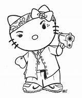 Kitty Hello Coloring Gangster Chola Pages Drawing Spongebob Tattoo Characters Drawings Cartoon Town Colouring Rec Ghetto Gangsta Deviantart Line Thug sketch template