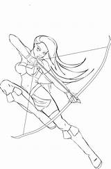 Archer Lineart Coloring sketch template