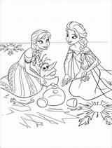 Coloring Disney Pages Frozen sketch template