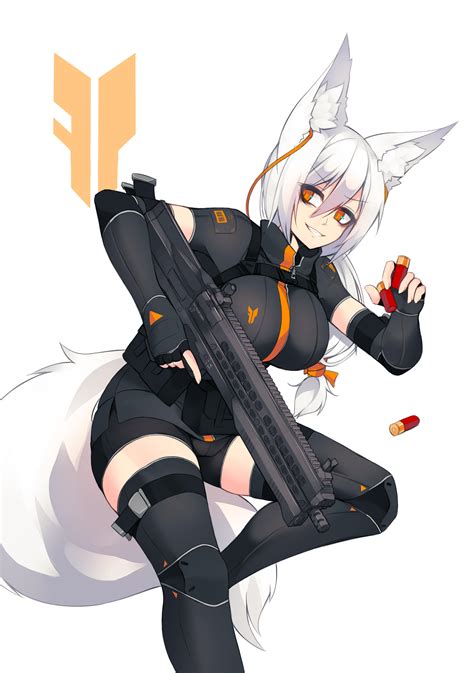 foxgirl featuring tactical shotgun [original] kitsunemimi