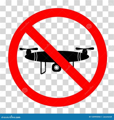 prohibition sign  drone allowed  transparent effect background stock vector