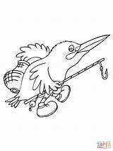 Kingfisher Coloring Pages Cartoon Fishing Go Bird Drawing Birds Getdrawings Kids Adults Printable sketch template