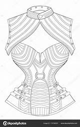 Corset Template Coloring sketch template