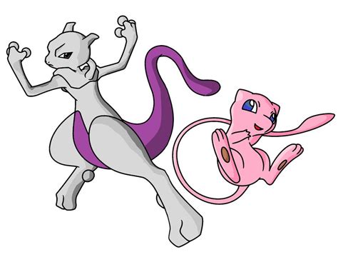 Mewtwo And Mew By Ajg1998 On Deviantart