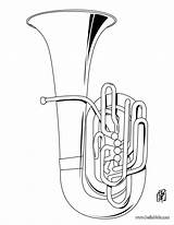 Tuba Instrumente Instrument Desenho Trombeta Hellokids Musicals Ausmalen Tenorhorn Musicais Egli Christian Malvorlage sketch template