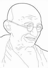 Gandhi Mahatma Ausmalbilder sketch template
