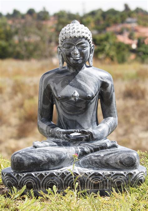 sold black marble meditating jain statue  bm hindu gods buddha statues
