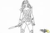 Wonder Woman Drawing Draw Batman Gal Outline Superman Gadot Vs Coloring Drawings Step Paintingvalley Drawingnow sketch template