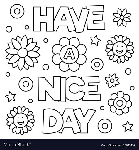 nice day coloring page royalty  vector image