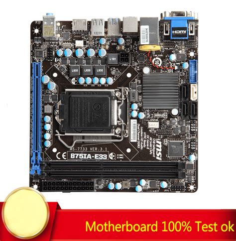 For Msi B75ia E33 B75 Mini Motherboard Itx 1155pin Ddr3 32gb 100 Test