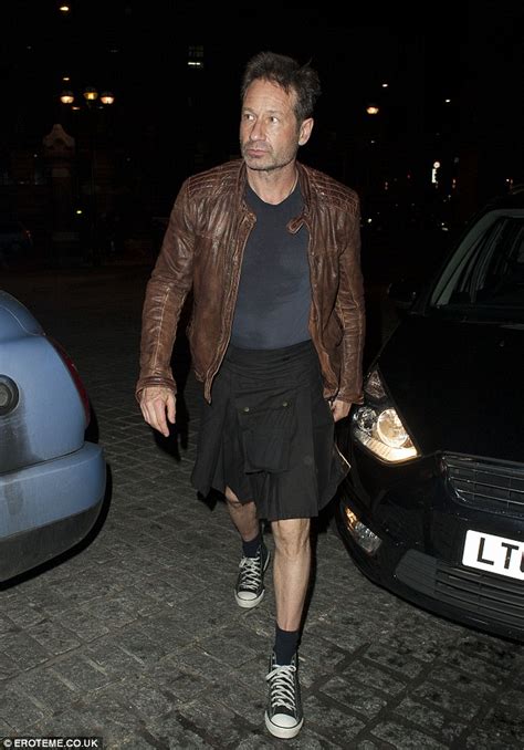 X Files David Duchovny Goes Scottish In A Kilt After His