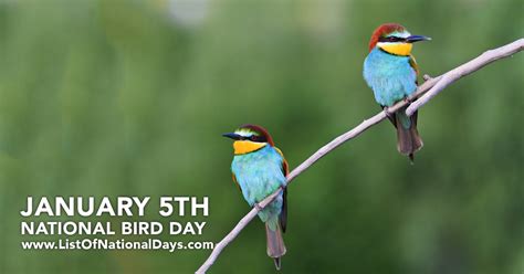 national bird day list  national days