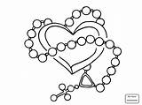 Rosary Beads Coloring Pages Church Drawing Bible Getdrawings sketch template