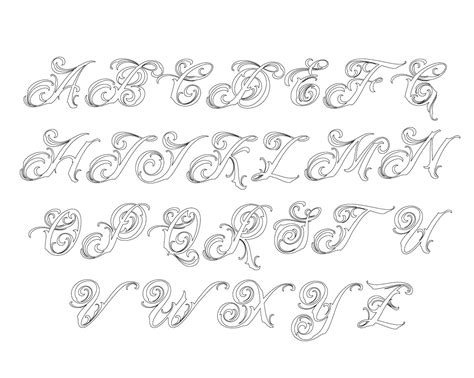 calligraphy  printable letter stencils vrogueco